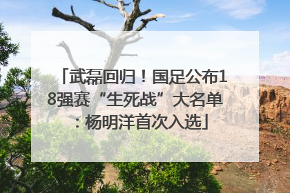 武磊回归！国足公布18强赛“生死战”大名单：杨明洋首次入选