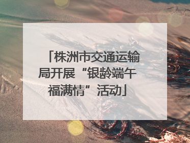 株洲市交通运输局开展“银龄端午福满情”活动