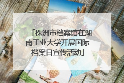 株洲市档案馆在湖南工业大学开展国际档案日宣传活动