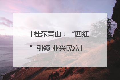 桂东青山：“四红”引领 业兴民富