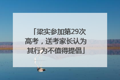 梁实参加第29次高考，送考家长认为其行为不值得提倡