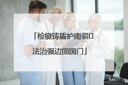 检徽铸盾护南疆 法治强边固国门