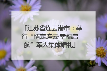 江苏省连云港市：举行“情定连云·幸福启航”军人集体婚礼
