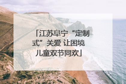 江苏阜宁“定制式”关爱 让困境儿童双节同欢