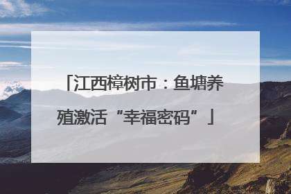 江西樟树市：鱼塘养殖激活“幸福密码”