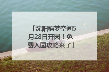 沈阳稻梦空间5月28日开园！免费入园攻略来了