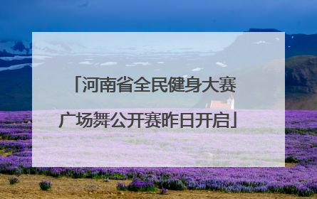 河南省全民健身大赛 广场舞公开赛昨日开启