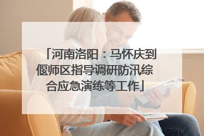河南洛阳：马怀庆到偃师区指导调研防汛综合应急演练等工作
