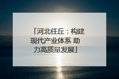 河北任丘：构建现代产业体系 助力高质量发展
