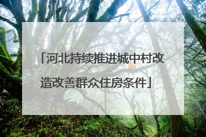 河北持续推进城中村改造改善群众住房条件
