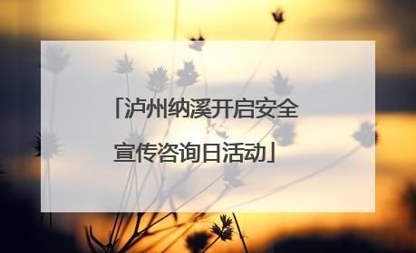 泸州纳溪开启安全宣传咨询日活动