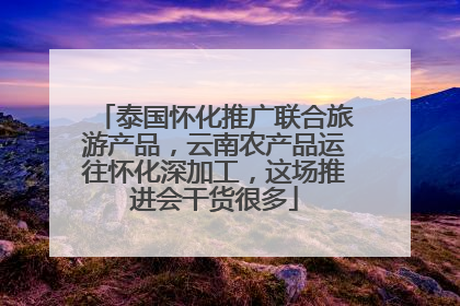 泰国怀化推广联合旅游产品，云南农产品运往怀化深加工，这场推进会干货很多