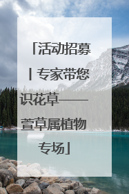 活动招募丨专家带您识花草——萱草属植物专场
