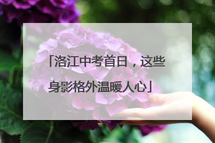 洛江中考首日，这些身影格外温暖人心