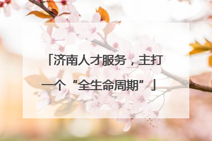 济南人才服务，主打一个“全生命周期”