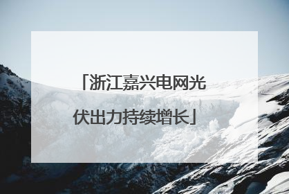 浙江嘉兴电网光伏出力持续增长