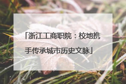 浙江工商职院：校地携手传承城市历史文脉