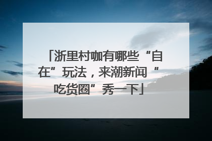浙里村咖有哪些“自在”玩法，来潮新闻“吃货圈”秀一下