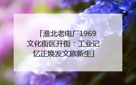 淮北老电厂1969文化街区开街：工业记忆正焕发文旅新生