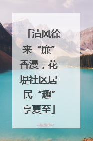 清风徐来“廉”香漫，花堤社区居民“趣”享夏至