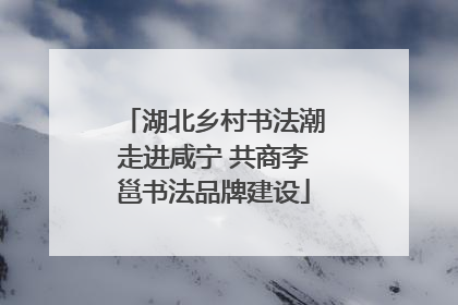 湖北乡村书法潮走进咸宁 共商李邕书法品牌建设