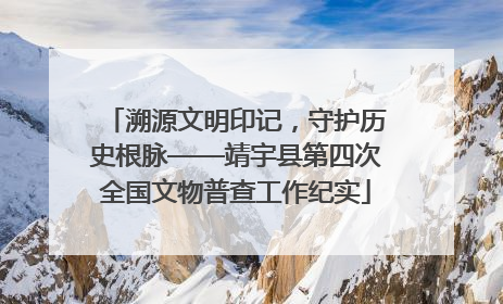 溯源文明印记，守护历史根脉——靖宇县第四次全国文物普查工作纪实