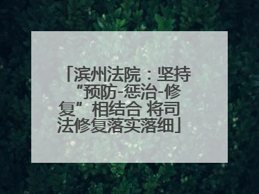 滨州法院：坚持“预防-惩治-修复”相结合 将司法修复落实落细