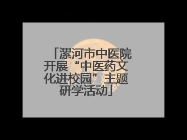 漯河市中医院开展“中医药文化进校园”主题研学活动
