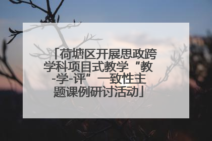 荷塘区开展思政跨学科项目式教学“教-学-评”一致性主题课例研讨活动