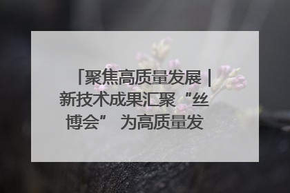聚焦高质量发展｜新技术成果汇聚“丝博会” 为高质量发展注入新动能