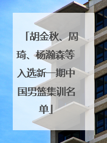 胡金秋、周琦、杨瀚森等入选新一期中国男篮集训名单