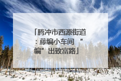 腾冲市西源街道：藤编小车间 “编”出致富路