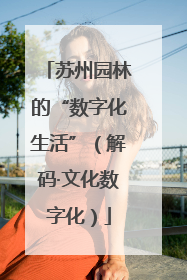 苏州园林的“数字化生活”（解码·文化数字化）