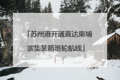 苏州港开通直达柬埔寨集装箱班轮航线