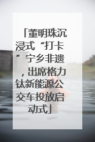董明珠沉浸式“打卡”宁乡非遗，出席格力钛新能源公交车投放启动式