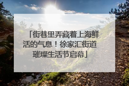 街巷里弄藏着上海鲜活的气息！徐家汇街道璀璨生活节启幕