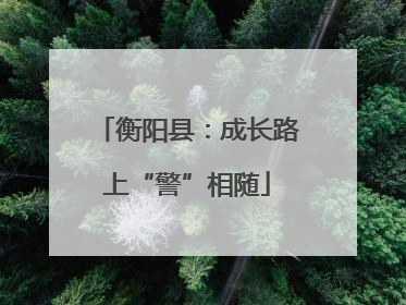 衡阳县：成长路上“警”相随