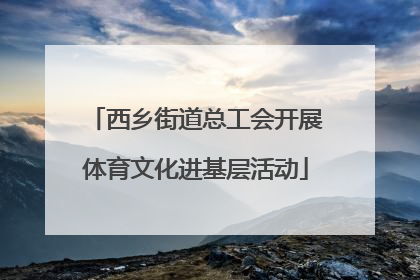 西乡街道总工会开展体育文化进基层活动