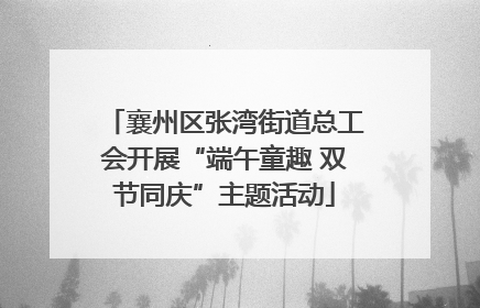 襄州区张湾街道总工会开展“端午童趣 双节同庆”主题活动
