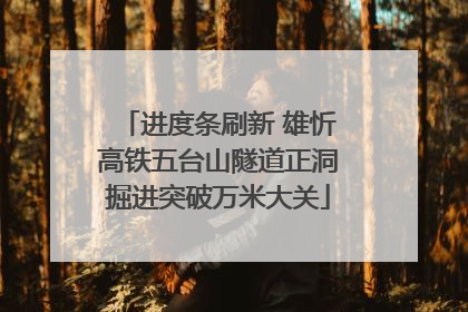 进度条刷新 雄忻高铁五台山隧道正洞掘进突破万米大关