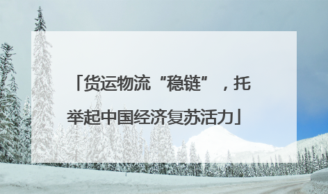 货运物流“稳链”，托举起中国经济复苏活力