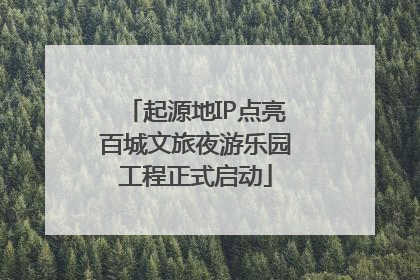 起源地IP点亮百城文旅夜游乐园工程正式启动