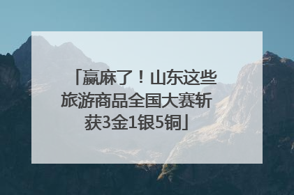赢麻了！山东这些旅游商品全国大赛斩获3金1银5铜