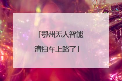 鄂州无人智能清扫车上路了