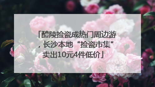 醴陵捡瓷成热门周边游，长沙本地“捡瓷市集”卖出10元4件低价