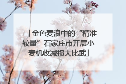 金色麦浪中的“精准较量”石家庄市开展小麦机收减损大比武
