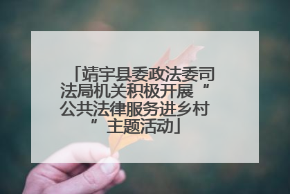 靖宇县委政法委司法局机关积极开展“公共法律服务进乡村”主题活动