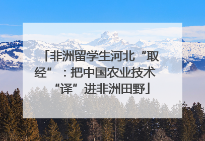 非洲留学生河北“取经”：把中国农业技术“译”进非洲田野