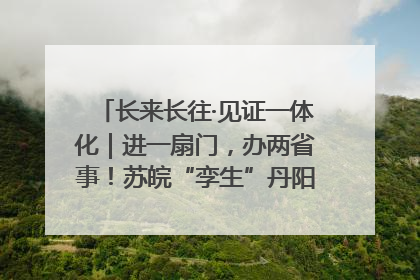 长来长往·见证一体化｜进一扇门，办两省事！苏皖“孪生”丹阳如何做到的？
