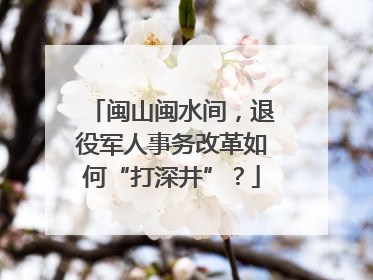 闽山闽水间，退役军人事务改革如何“打深井”？